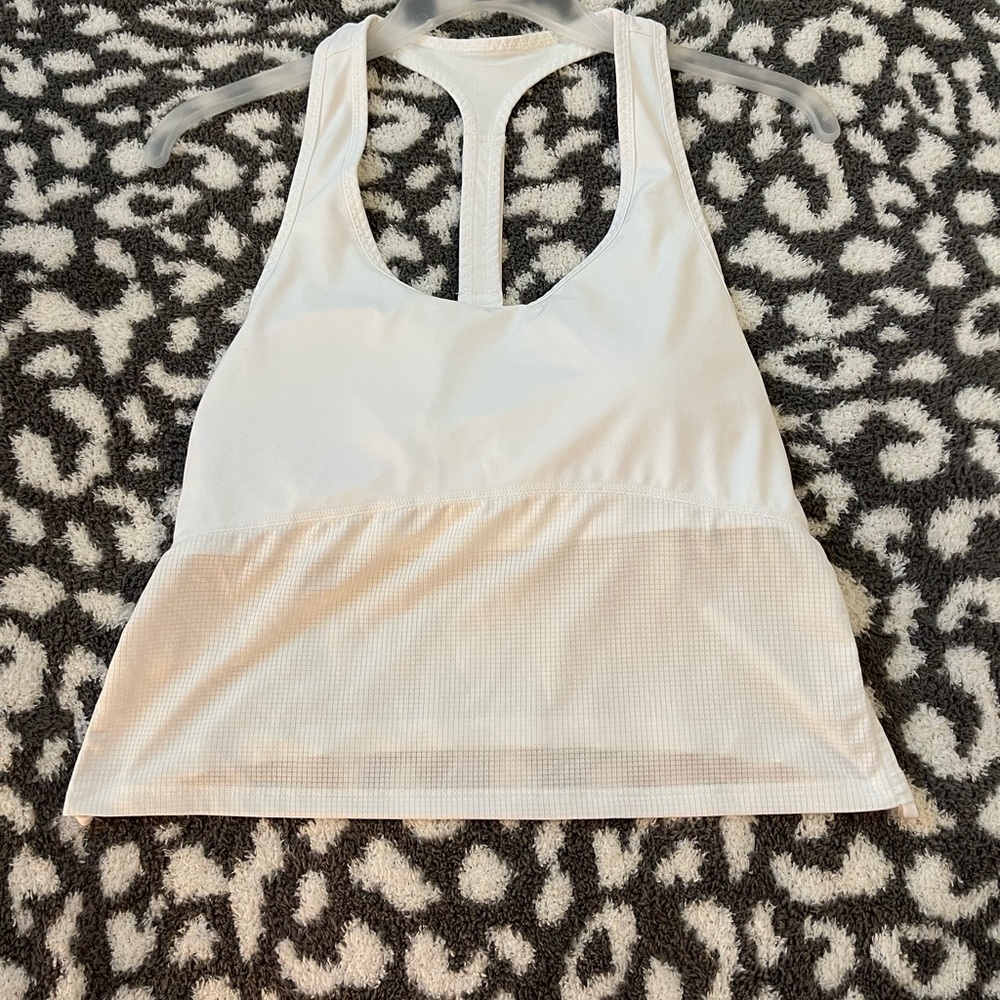FABLETICS workout crop with padded bra all white size L